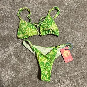 brand new blackbough swim green bikini